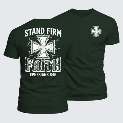 Luxe Mercerized Cotton Tee - Stand Firm Faith