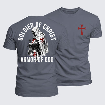 Luxe Mercerized Cotton Tee - Soldier of Christ Armor Of God Crusader Spirit