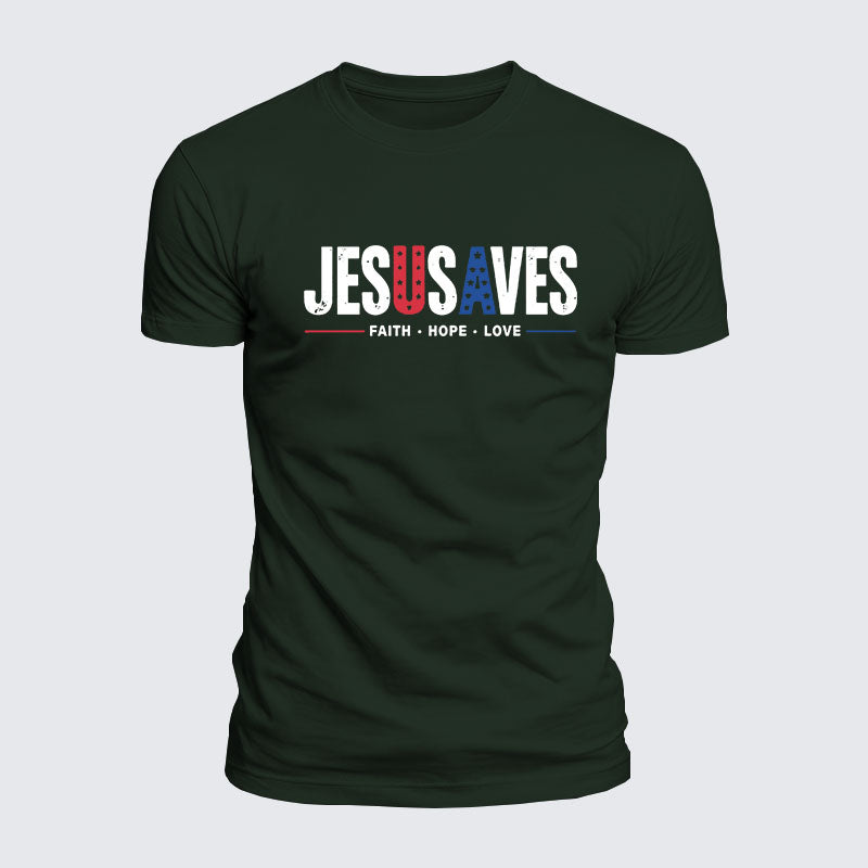Luxe Mercerized Cotton Tee - Jesus Saves