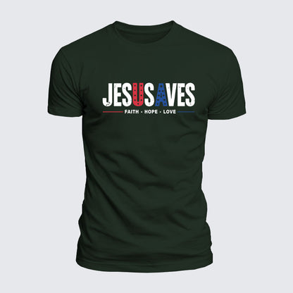 Luxe Mercerized Cotton Tee - Jesus Saves