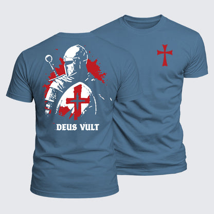 Luxe Mercerized Cotton Tee -  Deus Vult Knight Templar