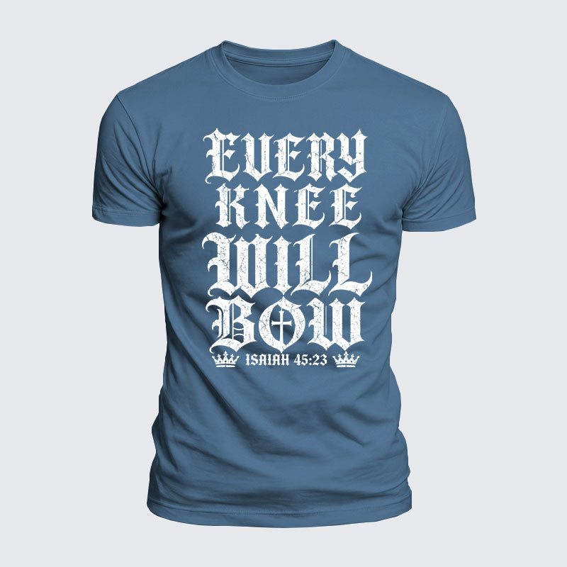 Luxe Mercerized Cotton Tee -  Every Knee Will Bow