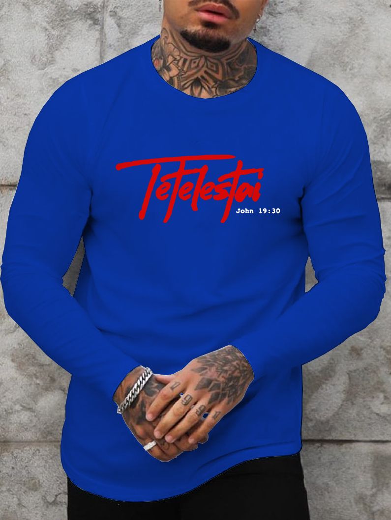 Tetelestai John 19:30 Christian Cotton Long Sleeve T-Shirt