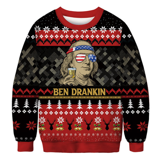 Unisex 3D Fun Spoof Printed Christmas Sweatshirt