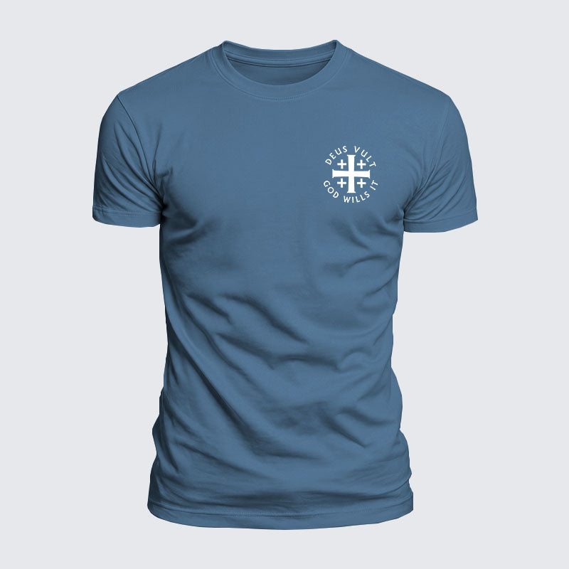 Luxe Mercerized Cotton Tee - Deus Vult: God Wills It