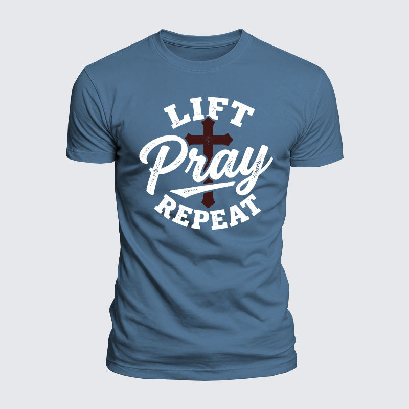 Luxe Mercerized Cotton Tee - Lift Pray Repeat