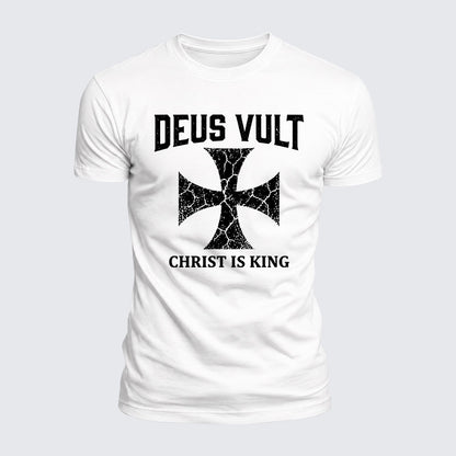 Luxe Mercerized Cotton Tee - Deus Vult Christ Is King