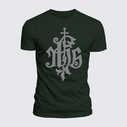 Luxe Mercerized Cotton Tee - Medieval IHS