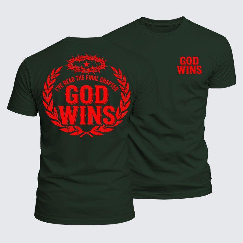 Luxe Mercerized Cotton Tee - God Wins I've Read the Final Chapter