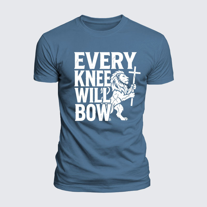 Luxe Mercerized Cotton Tee - Every Knee Will Bow
