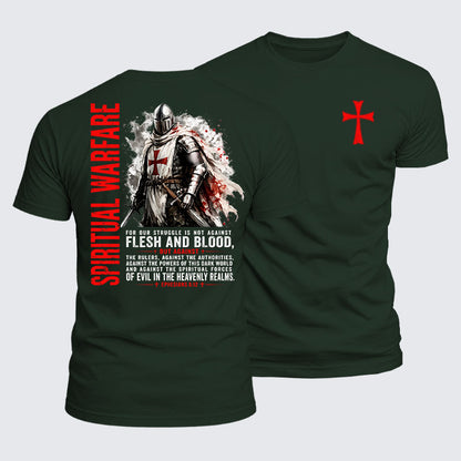 Luxe Mercerized Cotton Tee -  Spiritual Warfare Ephesians 6:12