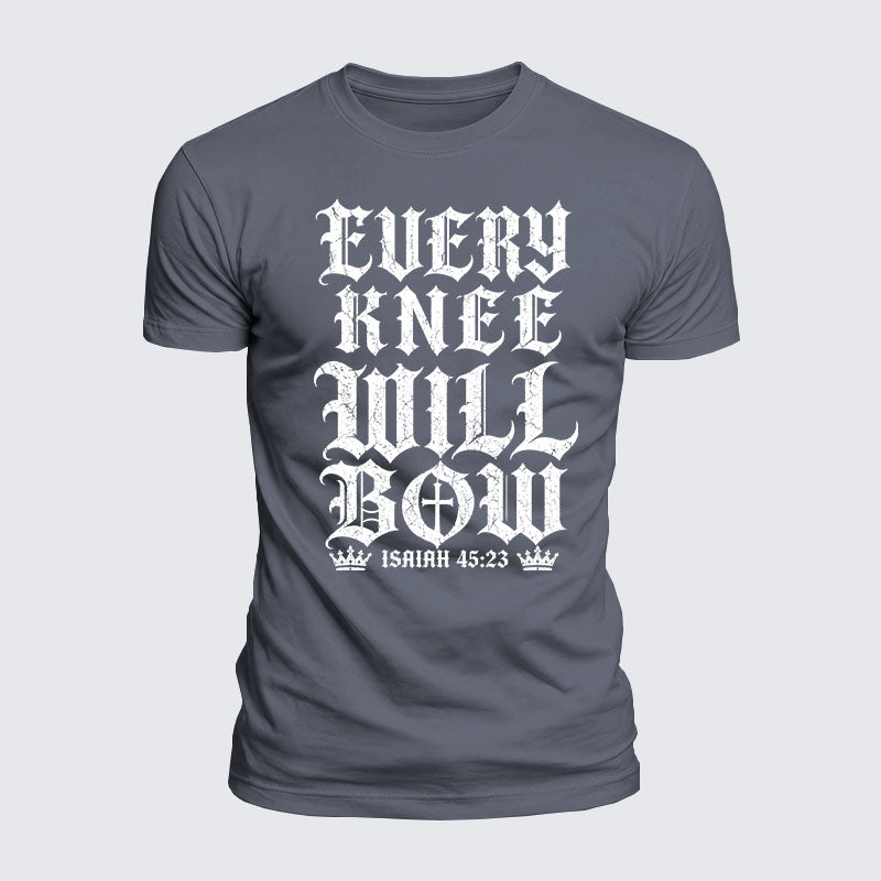 Luxe Mercerized Cotton Tee -  Every Knee Will Bow