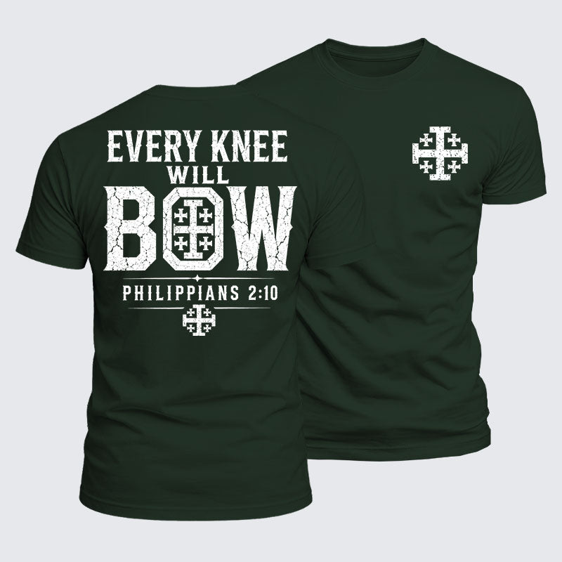 Luxe Mercerized Cotton Tee -  Every Knee Will Bow