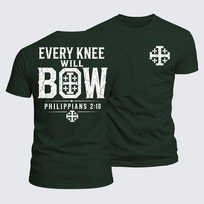 Luxe Mercerized Cotton Tee -  Every Knee Will Bow