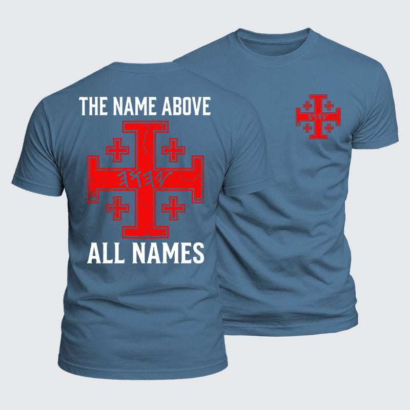 Luxe Mercerized Cotton Tee -  Yeshua Name Above All Names Yahweh YHWH Hebrew Name