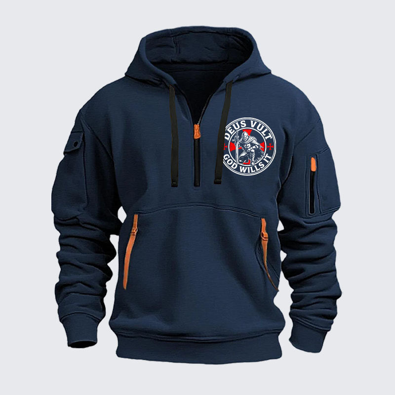 Zipper Hoodies - Knights Templar Deus Vult
