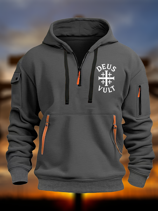 Deus Vult Jesus God Christian Zipper Hoodies