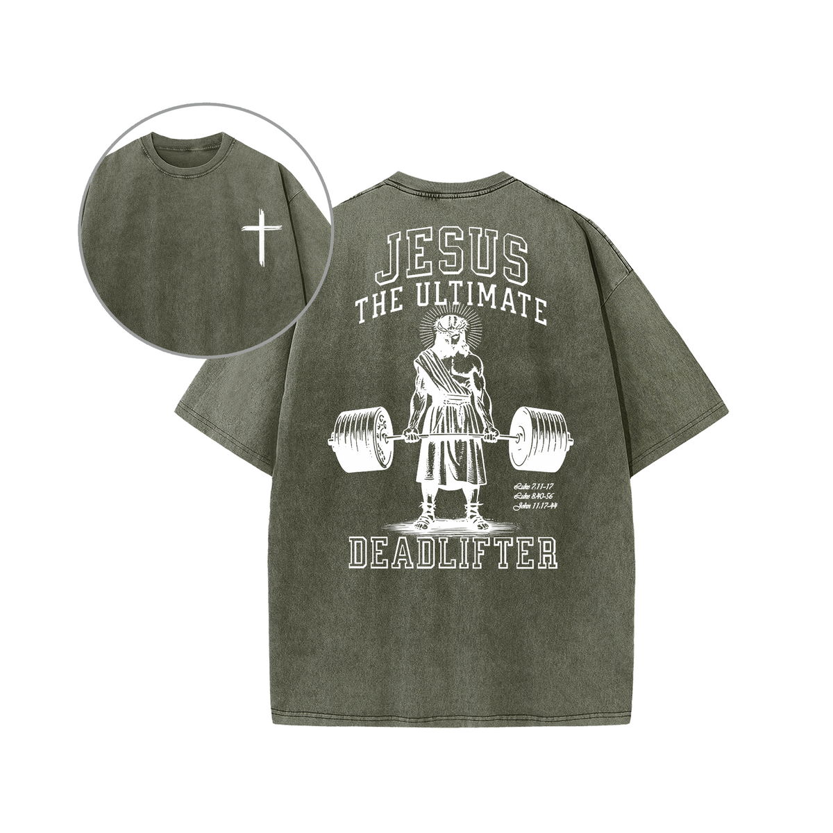 Jesus The Ultimate Deadlifter Faith Gym Unisex Tee