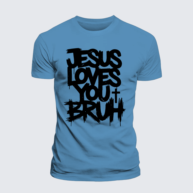 Luxe Mercerized Cotton Tee - Jesus Loves You Bruh