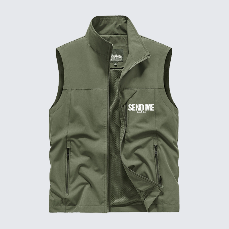 Isaiah 6:8 - SEND ME Jesus God Christian Outdoor Quick-dry Vest