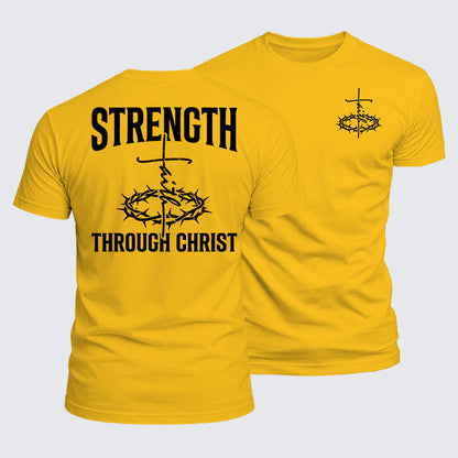 Luxe Mercerized Cotton Tee - Strength Through Christ