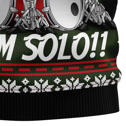 Drum Solo Ugly Christmas Sweater