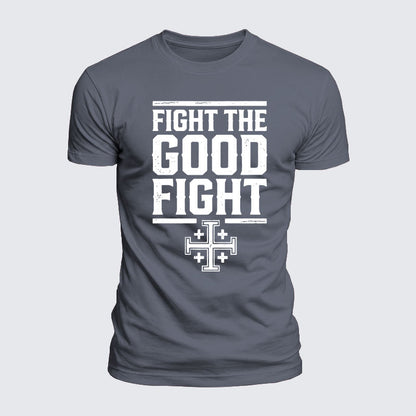 Luxe Mercerized Cotton Tee -  Fight the Good Fight