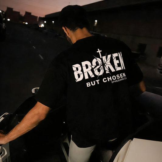 Broken But Chosen Ephesians Printed Men's T-shirt