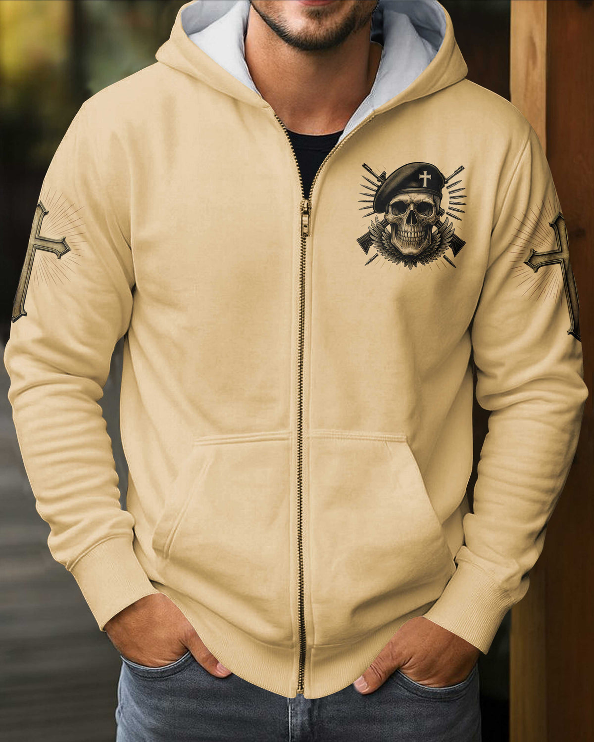 The Devil Whispered You Can't Withstand The Storm Zip Hoodie