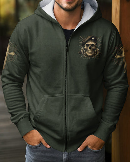 The Devil Whispered You Can't Withstand The Storm Zip Hoodie