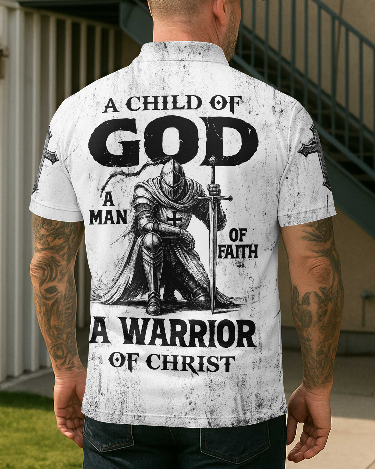 A Child Of God A Man Of Faith A Warrior Of Christ T-Shirt