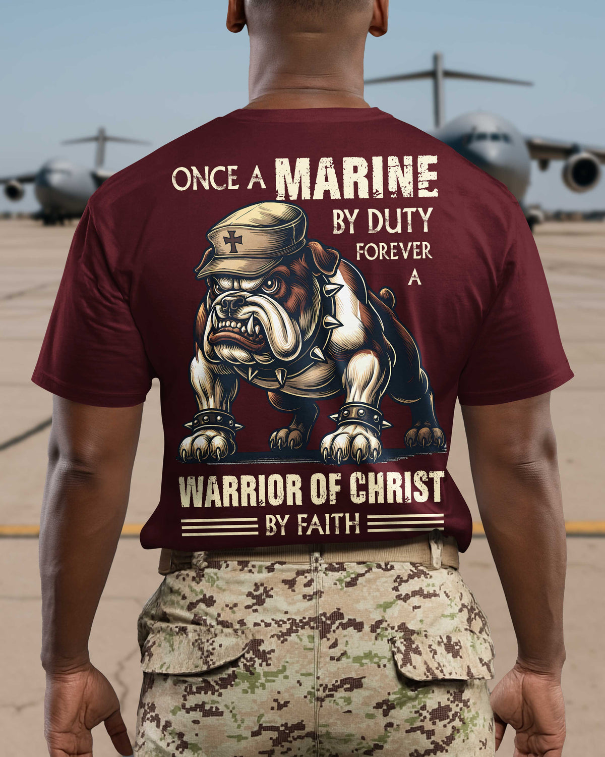 Once A Marine By Duty Forever A Warrior Of Christ By Faith T-Shirt