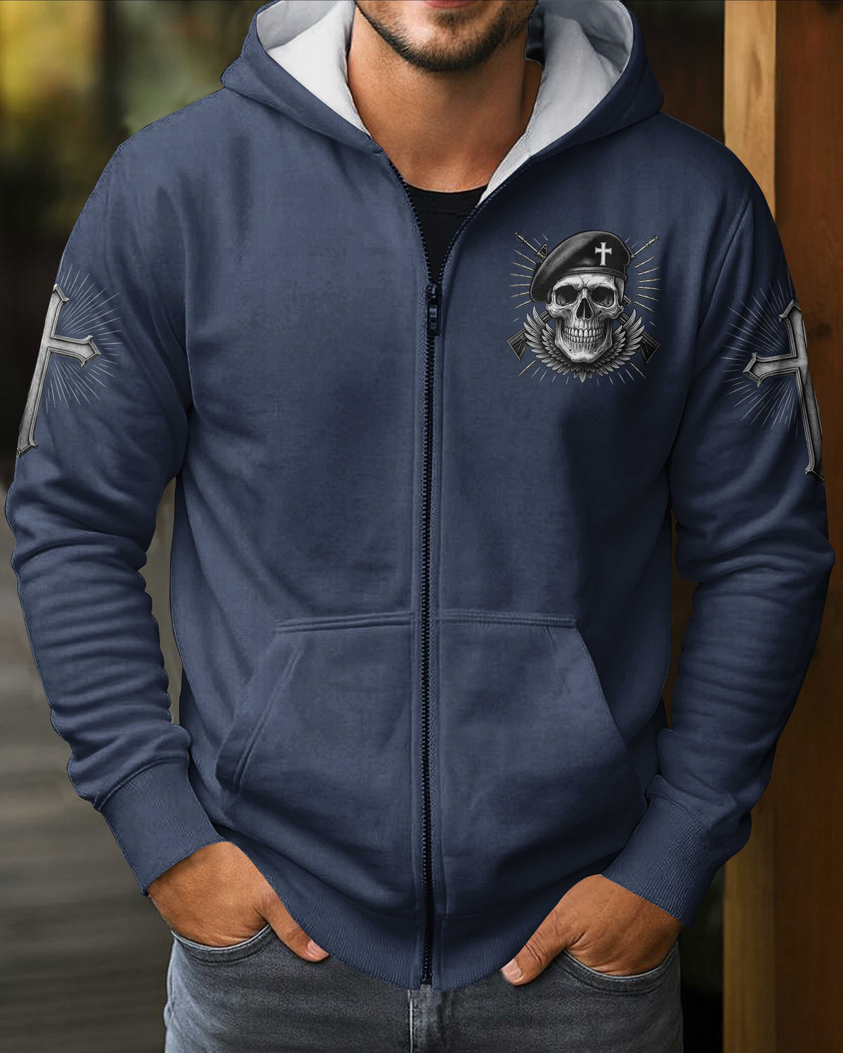 The Devil Whispered You Can't Withstand The Storm Zip Hoodie