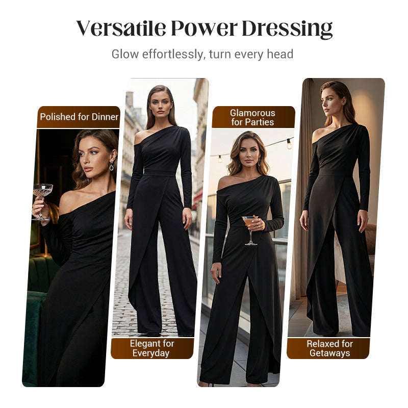 Women's Elegant One-Shoulder Jumpsuit