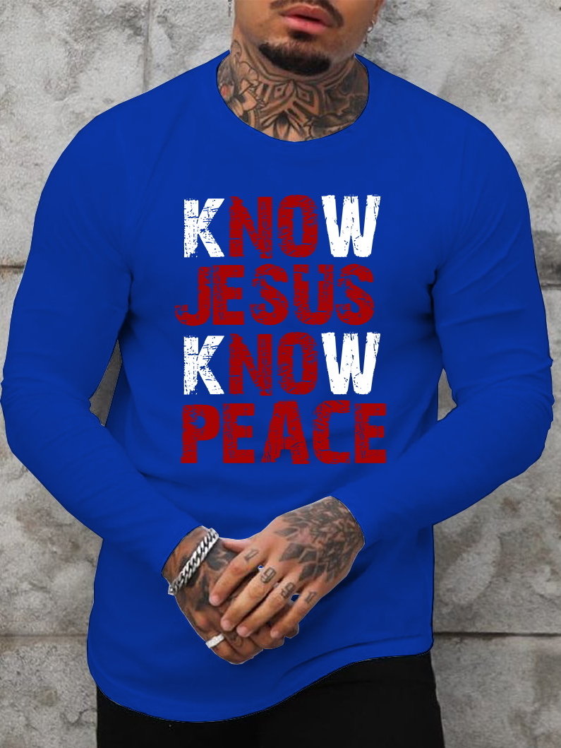 Know Jesus Know Peace Long Sleeve T-shirt