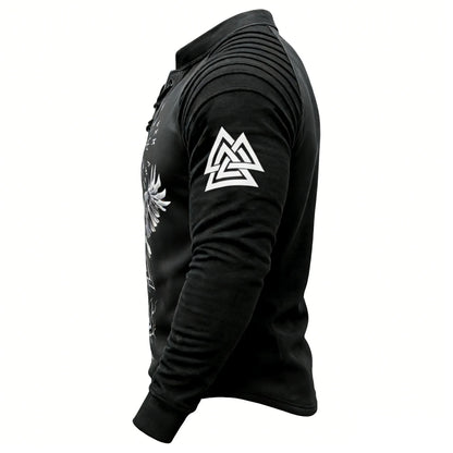 Crow Totem Wizard Totem Rune Print Sweatshirt