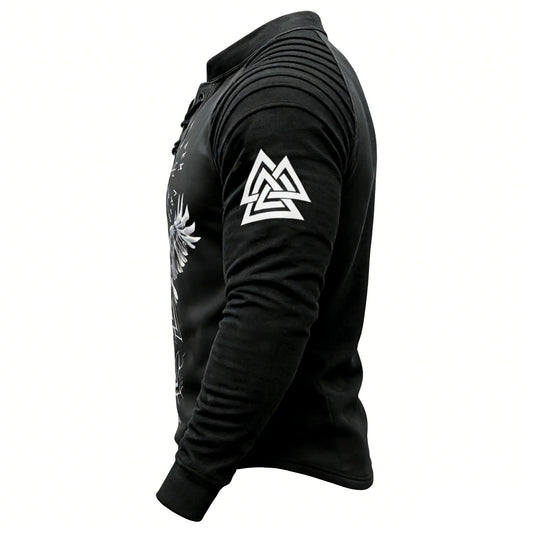 Crow Totem Wizard Totem Rune Print Sweatshirt