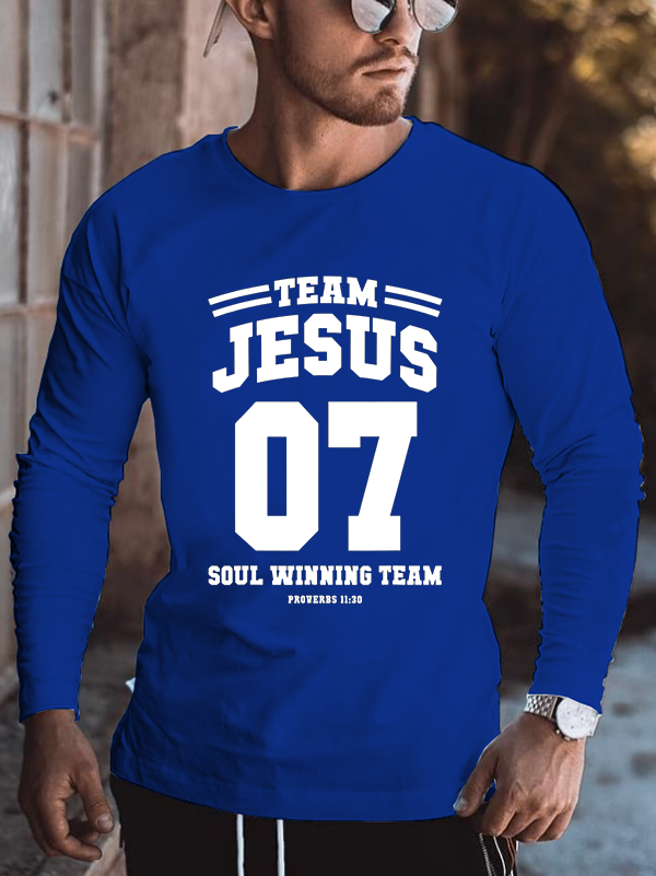 Team Jesus 7 Soul Winning Team Cotton Long Sleeve T-Shirt