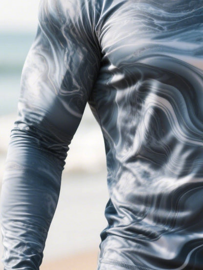 Men's Outdoor Fishing Sun Protection Breathable Cooling Mask Hooded Sun Protection Long Sleeve Top