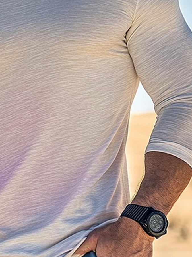Men's Outdoor Sun Protection Breathable Cool Hooded Sun Protection Long Sleeve Top