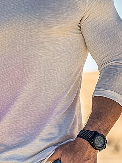 Men's Outdoor Sun Protection Breathable Cool Hooded Sun Protection Long Sleeve Top