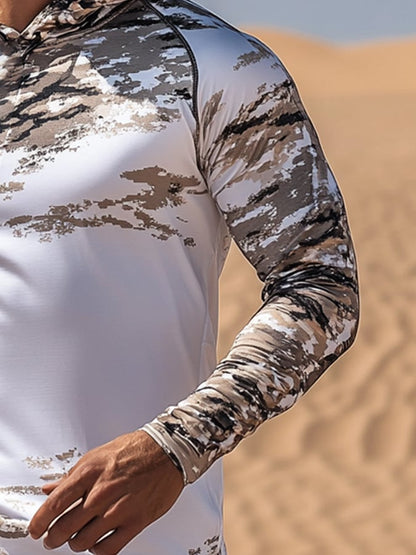 Men's Outdoor Sun Protection Cool Hooded Sun Protection Long Sleeve Top