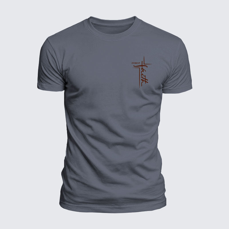 Luxe Mercerized Cotton Tee - Faith 2 Cor 5:7