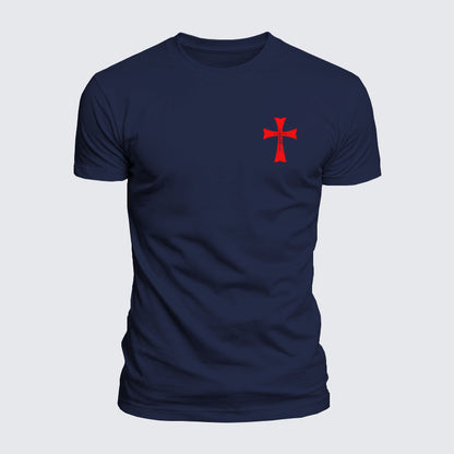 Luxe Mercerized Cotton Tee - Knights Templar Crusader Cross Faith