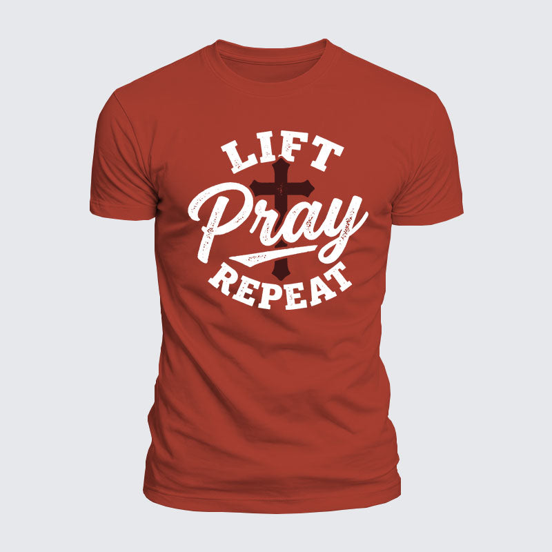 Luxe Mercerized Cotton Tee - Lift Pray Repeat