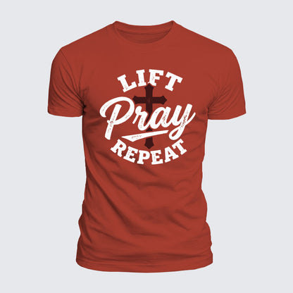 Luxe Mercerized Cotton Tee - Lift Pray Repeat