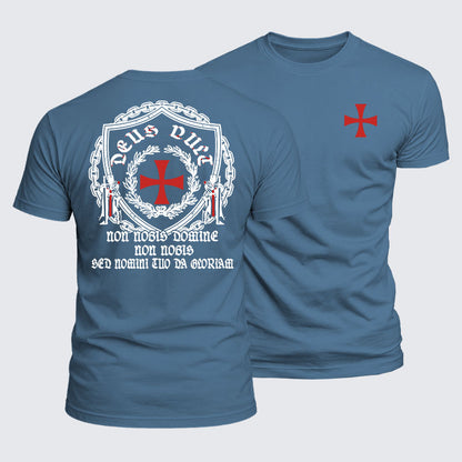 Luxe Mercerized Cotton Tee -  Non Nobis Domine, Non Nobis, Sed Nomini Tuo Da Gloriam