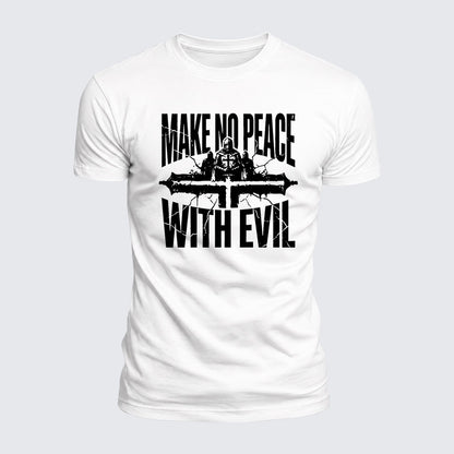 Luxe Mercerized Cotton Tee - Make No Peace With Evil
