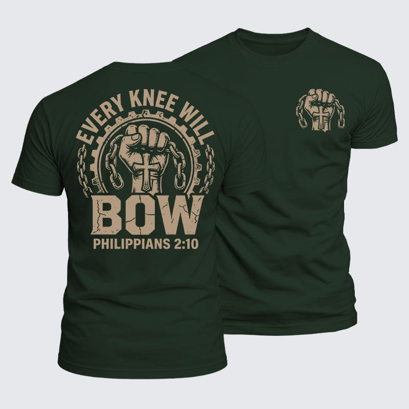 Luxe Mercerized Cotton Tee -  Every Knee Will Bow
