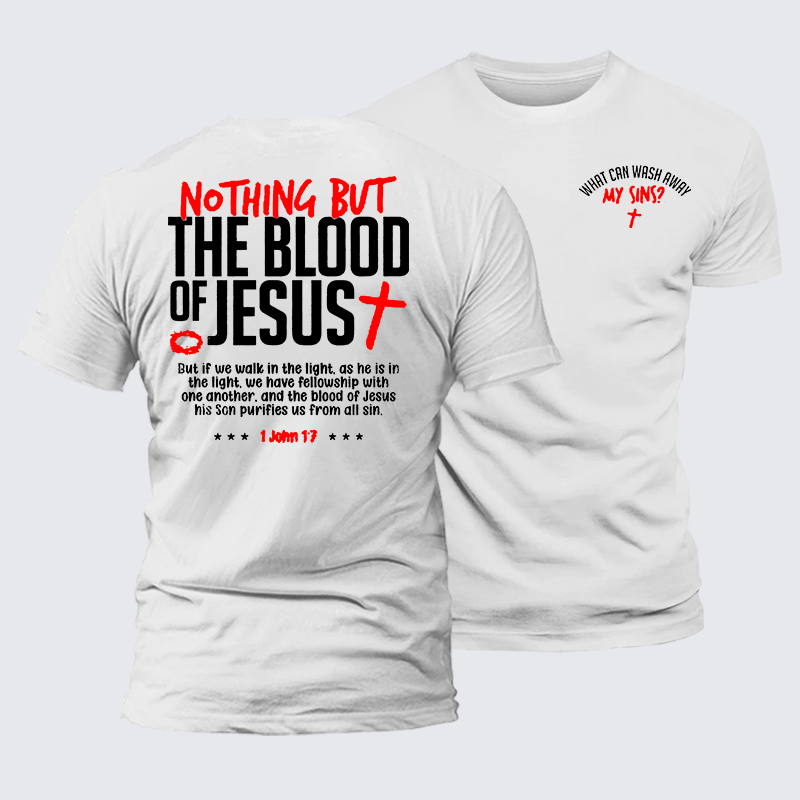 Luxe Mercerized Cotton Tee - What Can Wash Away My Sins